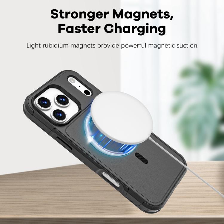 For iPhone 17 Pro Max RedPepper Armor Magsafe PC Hybrid TPU Phone Case(Black) - free shipping - PMC TechLife - Order now!