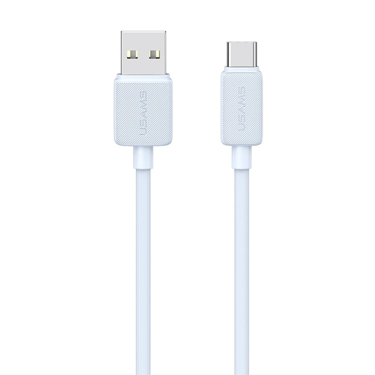 USAMS US-SJ698 USB to USB-C / Type-C 3A Striped Fast Charge Data Cable, Length:3m(Blue) - free shipping - PMc TechLife - Order now!