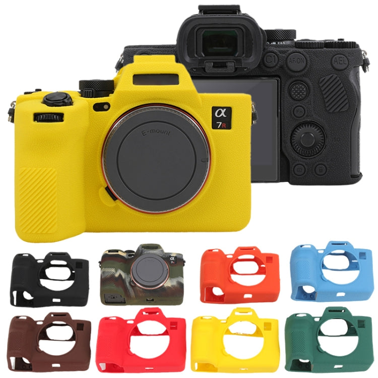 For Sony ILCE7RM5 / A7R5 Litchi Texture Soft Silicone Protective Case(Coffee) - Protective Case by PMC TechLife | Online Shopping South Africa | PMC TechLife | Buy Now Pay Later Mobicred