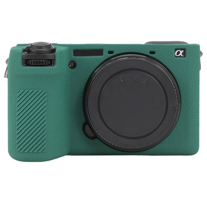 For Sony ILCE-6700 / A6700 Litchi Texture Soft Silicone Protective Case(Green) - Protective Case by PMC Jewellery | Online Shopping South Africa | PMC Jewellery