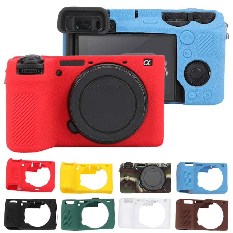 For Sony ILCE-6700 / A6700 Litchi Texture Soft Silicone Protective Case(Black) - Protective Case by PMC TechLife | Online Shopping South Africa | PMC TechLife | Buy Now Pay Later Mobicred
