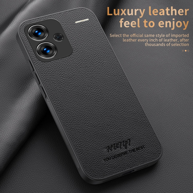 For Xiaomi Redmi Note 13 Pro+ HUIYI Leather Magnetic Phone Case(Blue) - Note 13 Pro+ Cases by PMC TechLife | Online Shopping South Africa | PMC TechLife | Buy Now Pay Later Mobicred