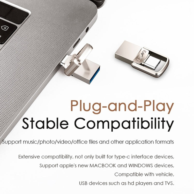 EAGET 128G USB 3.1 + USB-C Interface Metal Twister Flash U Disk, with Micro USB Adapter & Lanyard - free shipping - PMC Jewellery - Order now!