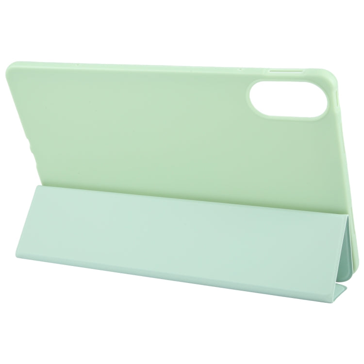 For Huawei MatePad SE 11 2024 Tri-fold Silicone Leather Tablet Case(Green) - Huawei by PMC Jewellery | Online Shopping South Africa | PMC Jewellery | Buy Now Pay Later Mobicred