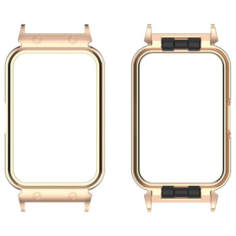 For Samsung Galaxy Fit 3 18mm Metal Frame Watch Protective Case(Rose Gold) - Watch Cases by PMC Jewellery | Online Shopping South Africa | PMC Jewellery