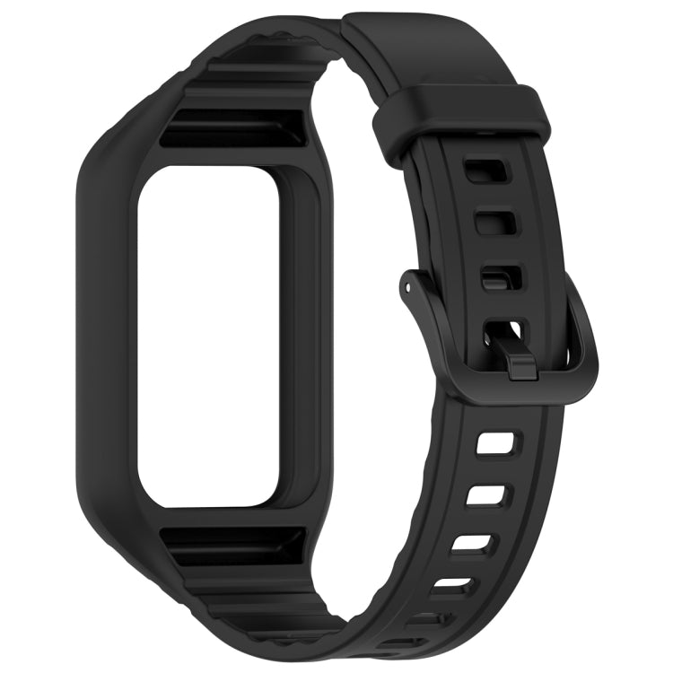 For Honor Band 9 Armor Integrated Silicone Watch Band(Black) - Watch Bands by PMC Jewellery | Online Shopping South Africa | PMC Jewellery