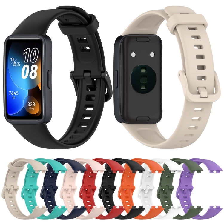 For Huawei Band 9 / 9 NFC Solid Color Colorful Buckle Silicone Watch Band(Purple) - Watch Bands by PMC TechLife | Online Shopping South Africa | PMC TechLife
