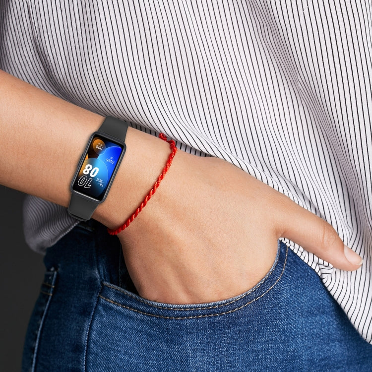 For Huawei Band 9 / 9 NFC Solid Color Colorful Buckle Silicone Watch Band(Purple) - Watch Bands by PMC TechLife | Online Shopping South Africa | PMC TechLife
