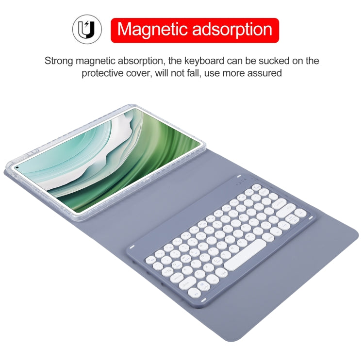 For Huawei MatePad Pro 11 2024 / 2022 Round Button Bluetooth Keyboard Rotatable Holder Leather Case(Lavender Purple) - Huawei Keyboard by PMC TechLife | Online Shopping South Africa | PMC TechLife