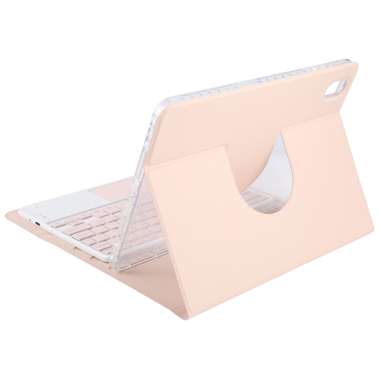 For Huawei MatePad Pro 11 2024 / 2022 Square Button Bluetooth Keyboard Rotatable Holder Leather Case with Touchpad(Rose Gold) - Huawei Keyboard by PMC Jewellery | Online Shopping South Africa | PMC Jewellery