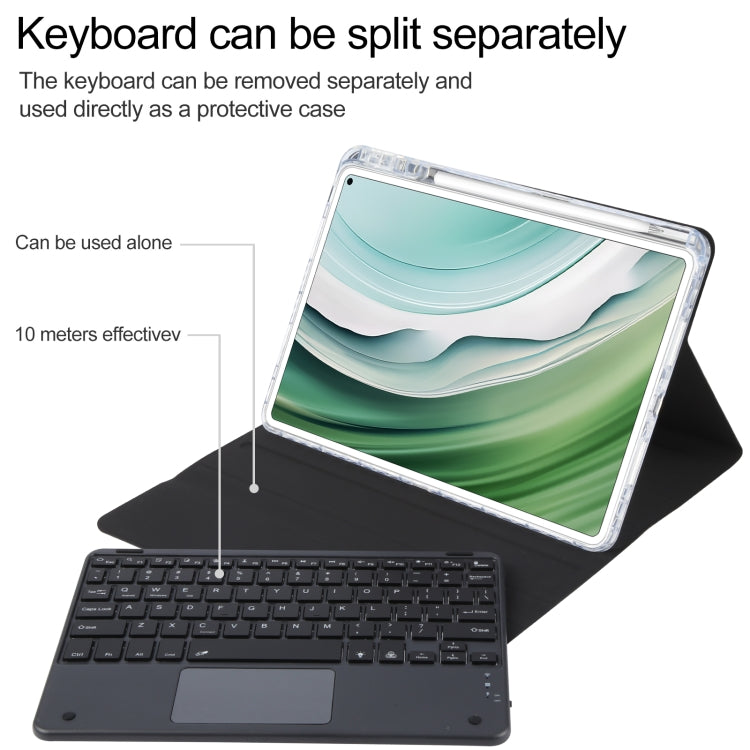 For Huawei MatePad Pro 11 2024 / 2022 Square Button Bluetooth Keyboard Rotatable Holder Leather Case with Touchpad(Black) - Huawei Keyboard by PMC TechLife | Online Shopping South Africa | PMC TechLife