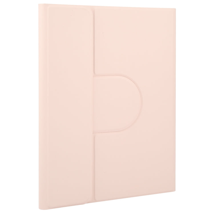 For Huawei MatePad 11 2023 / 2021 Square Button Bluetooth Keyboard Rotatable Holder Leather Case with Touchpad(Rose Gold) - Huawei Keyboard by PMC TechLife | Online Shopping South Africa | PMC TechLife