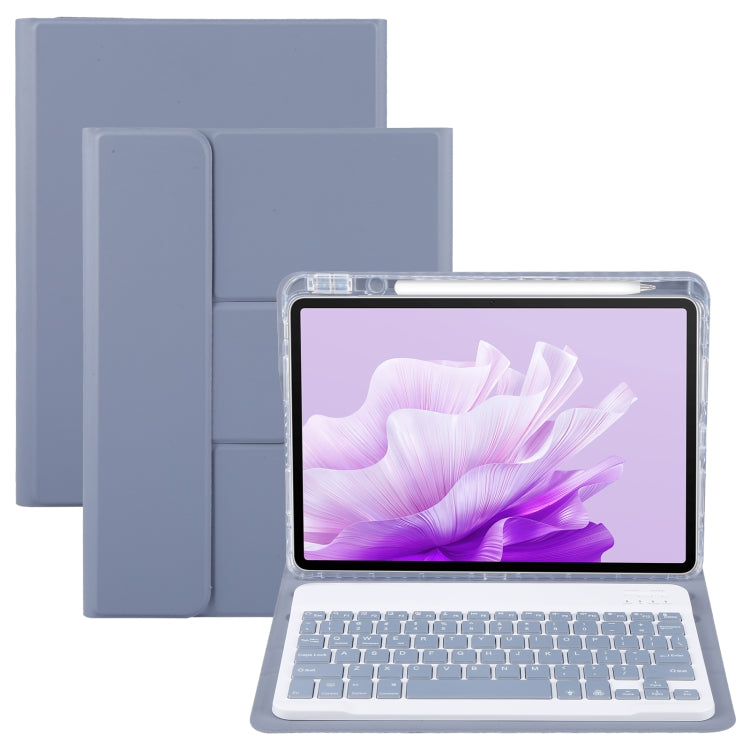 For Huawei MatePad Air 11.5 Square Button Backlight Bluetooth Keyboard Rotatable Holder Leather Case(Lavender Purple) - Huawei Keyboard by PMC TechLife | Online Shopping South Africa | PMC TechLife