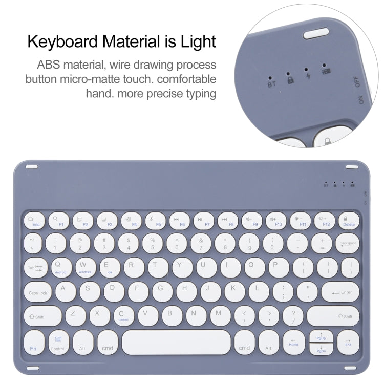 For Xiaomi Pad 6 Round Button Bluetooth Keyboard Rotatable Holder Leather Case(Lavender Purple) - Others Keyboard by PMC Jewellery | Online Shopping South Africa | PMC Jewellery