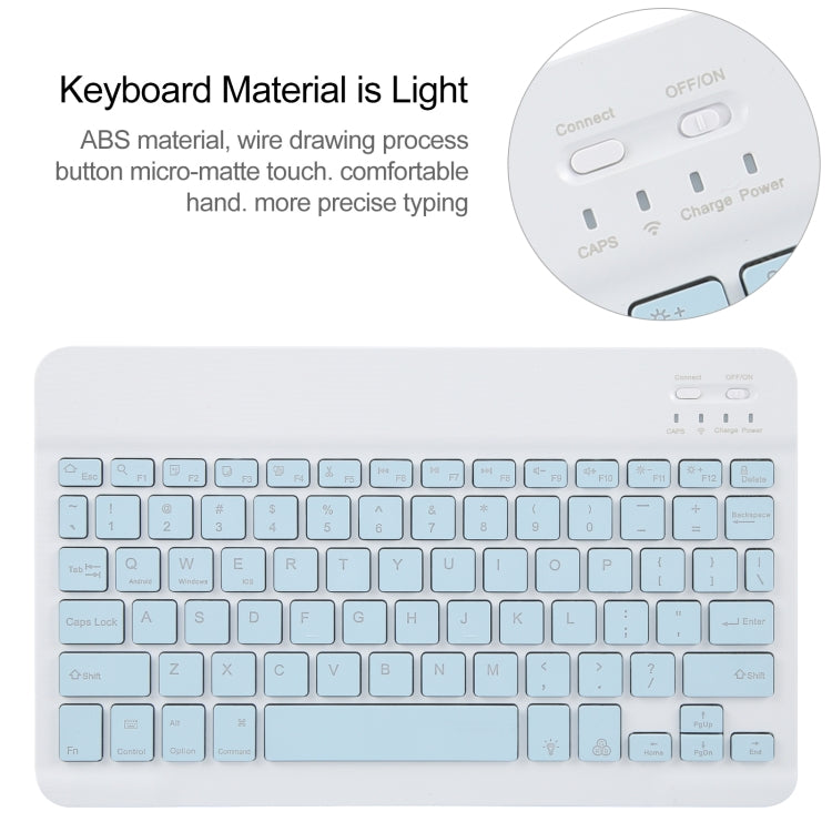 For Xiaomi Pad 6 Square Button Backlight Bluetooth Keyboard Rotatable Holder Leather Case(Sky Blue) - free shipping - PMC TechLife - Order now!