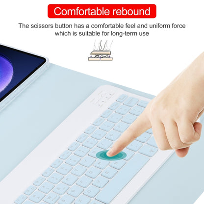 For Xiaomi Pad 6 Square Button Backlight Bluetooth Keyboard Rotatable Holder Leather Case(Sky Blue) - Others Keyboard by PMC Jewellery | Online Shopping South Africa | PMC Jewellery