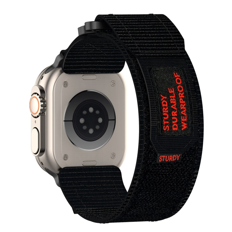 For Apple Watch Series 5 40mm Nylon Hook And Loop Fastener Watch Band(Black) - Watch Bands by PMC TechLife | Online Shopping South Africa | PMC TechLife | Buy Now Pay Later Mobicred