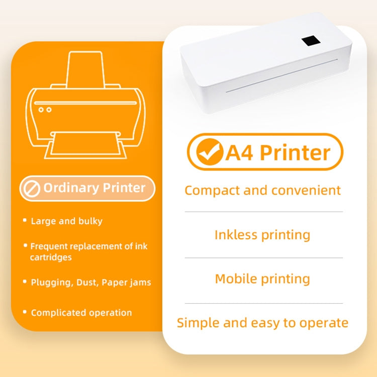 A4 mini Portable Bluetooth HD Thermal Printer for Home Office Study(UK Plug) - Printer by PMC TechLife | Online Shopping South Africa | PMC TechLife | Buy Now Pay Later Mobicred