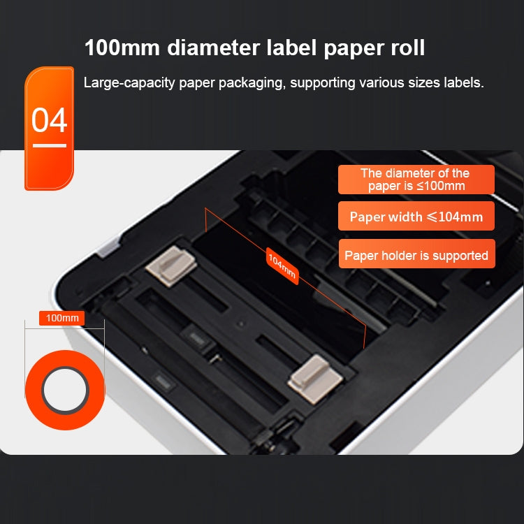 ZJ-9250 100x150mm USB Thermal Label Printer, Plug:EU Plug(Black) - free shipping - PMC TechLife - Order now!