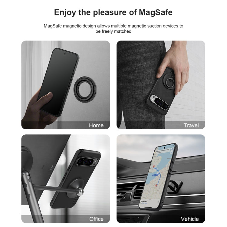 For Google Pixel 9 NILLKIN Frosted Shield Pro Magnetic Phone Case(Black) - Google Cases by NILLKIN | Online Shopping South Africa | PMC TechLife | Buy Now Pay Later Mobicred