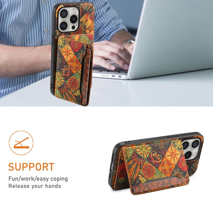 For iPhone 16 Pro Card Slot Holder Phone Case(Autumn Yellow) - iPhone 16 Pro Cases by PMC TechLife | Online Shopping South Africa | PMC TechLife | Buy Now Pay Later Mobicred