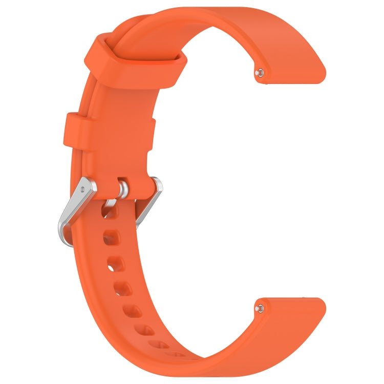 For Garmin Lily 2 14mm Silver Buckle Silicone Watch Band Wristband(Orange) - Watch Bands by PMC TechLife | Online Shopping South Africa | PMC TechLife