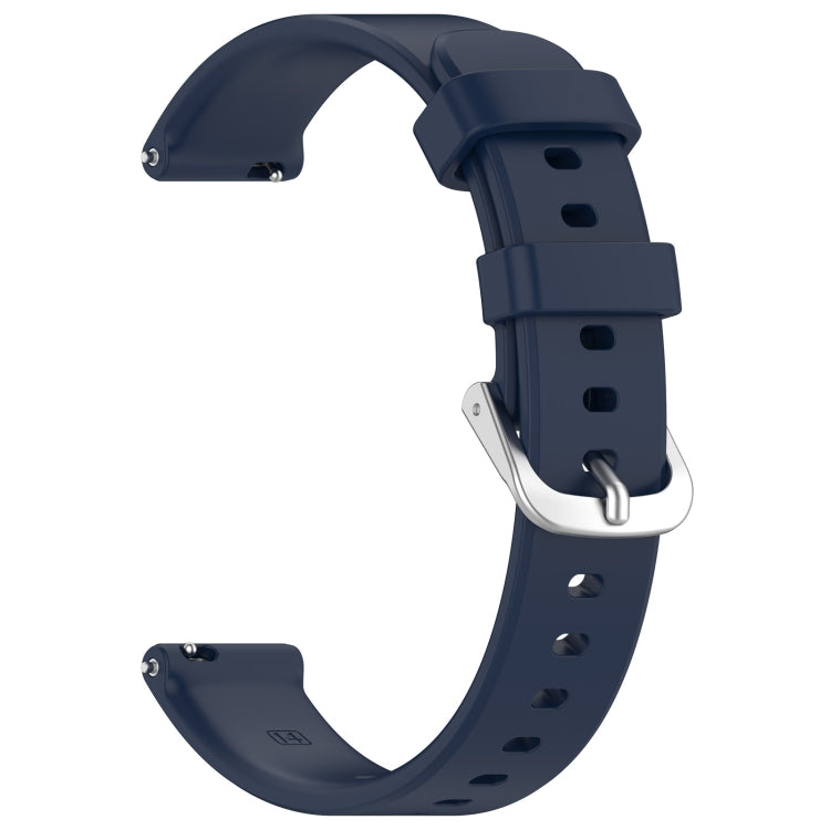 For Garmin Lily 2 14mm Silver Buckle Silicone Watch Band Wristband(Midnight  Blue) - Watch Bands by PMC Jewellery | Online Shopping South Africa | PMC Jewellery
