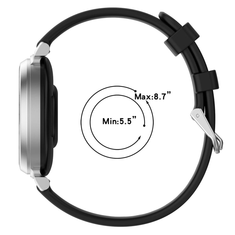 For Garmin Lily 2 14mm Silver Buckle Silicone Watch Band Wristband(White) - Watch Bands by PMC TechLife | Online Shopping South Africa | PMC TechLife