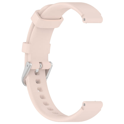 12mm Universal Solid Color Silver Buckle Silicone Watch Band(Light Pink) - 20mm Bands by PMC Jewellery | Online Shopping South Africa | PMC Jewellery