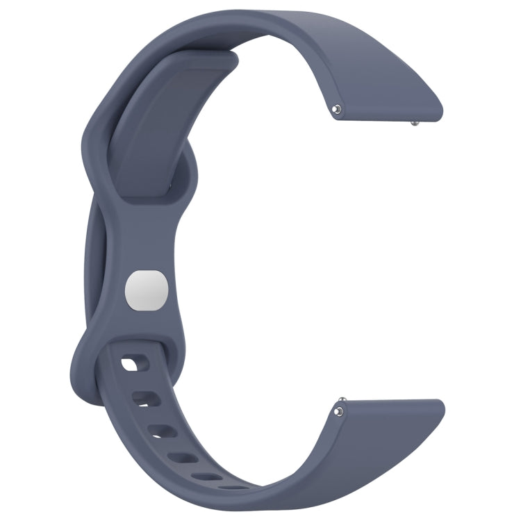 22mm Slim Reverse Buckle Silicone Watch Band(Blue Grey) - 22mm Bands by PMC TechLife | Online Shopping South Africa | PMC TechLife