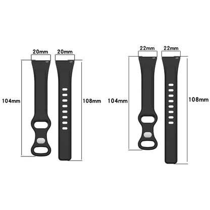 22mm Slim Reverse Buckle Silicone Watch Band(Black) - 22mm Bands by PMC Jewellery | Online Shopping South Africa | PMC Jewellery