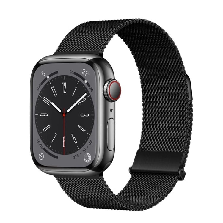 For Apple Watch SE 2023 44mm ZGA Milanese Magnetic Metal Watch Band(Black) - Watch Bands by ZGA | Online Shopping South Africa | PMC Jewellery | Buy Now Pay Later Mobicred