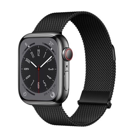 For Apple Watch SE 2023 44mm ZGA Milanese Magnetic Metal Watch Band(Black) - Watch Bands by ZGA | Online Shopping South Africa | PMC Jewellery