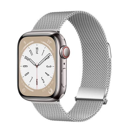 For Apple Watch SE 44mm ZGA Milanese Magnetic Metal Watch Band(Silver) - Watch Bands by ZGA | Online Shopping South Africa | PMC Jewellery