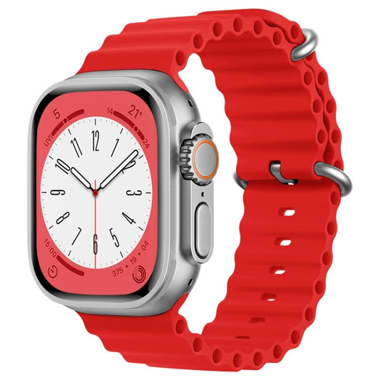 For Apple Watch Series 2 42mm ZGA Ocean Silicone Watch Band(Red) - Watch Bands by ZGA | Online Shopping South Africa | PMC Jewellery