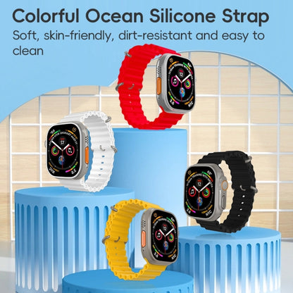 For Apple Watch Series 2 42mm ZGA Ocean Silicone Watch Band(Yellow) - Watch Bands by ZGA | Online Shopping South Africa | PMC Jewellery