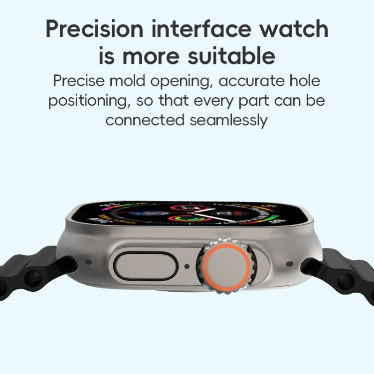 For Apple Watch Series 10 42mm ZGA Ocean Silicone Watch Band(White) - Watch Bands by ZGA | Online Shopping South Africa | PMC TechLife | Buy Now Pay Later Mobicred