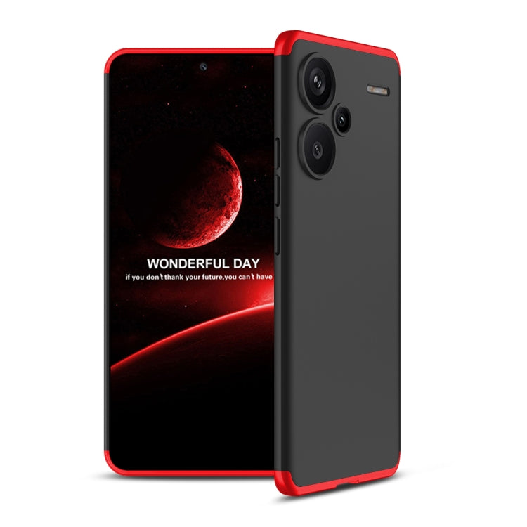 For Xiaomi Redmi Note 13 Pro+ 5G GKK Three Stage Splicing Full Coverage PC Phone Case(Black Red) - Xiaomi Cases by GKK | Online Shopping South Africa | PMC Jewellery | Buy Now Pay Later Mobicred