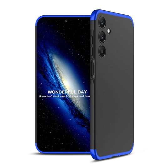 For Samsung Galaxy A25 4G GKK Three Stage Splicing Full Coverage PC Phone Case(Black Blue) - Galaxy Phone Cases by GKK | Online Shopping South Africa | PMC Jewellery | Buy Now Pay Later Mobicred