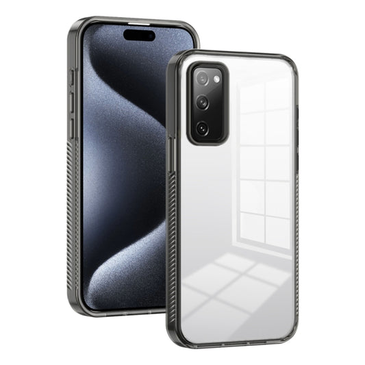 For Samsung Galaxy S20 FE 5G 2.5mm Anti-slip Clear Acrylic Hybrid TPU Phone Case(Black) - Galaxy S20 FE Cases by PMC Jewellery | Online Shopping South Africa | PMC Jewellery