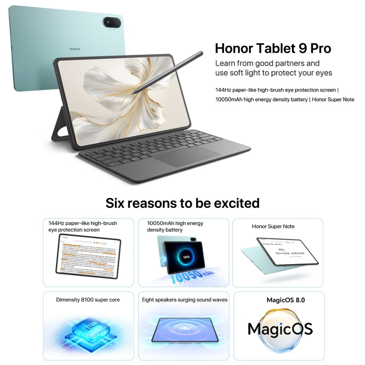 Honor Pad 9 Pro 12.1 inch WiFi, 8GB+256GB, MagicOS 8.0 Dimensity 8100 Octa Core, Not Support Google Play(Grey) - Huawei by Huawei | Online Shopping South Africa | PMC Jewellery | Buy Now Pay Later Mobicred