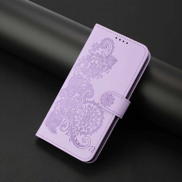 For iPhone 17 Datura Flower Embossed Flip Leather Phone Case(Purple) - free shipping - PMc TechLife - Order now!