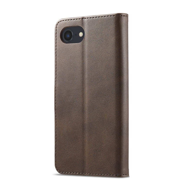 LC.IMEEKE Calf Texture Horizontal Flip Leather Case For iPhone 16e(Brown) - iPhone 16e Cases by LC.IMEEKE | Online Shopping South Africa | PMC TechLife | Buy Now Pay Later Mobicred