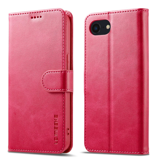 LC.IMEEKE Calf Texture Horizontal Flip Leather Case For iPhone SE 2024(Red) - More iPhone Cases by LC.IMEEKE | Online Shopping South Africa | PMC Jewellery | Buy Now Pay Later Mobicred
