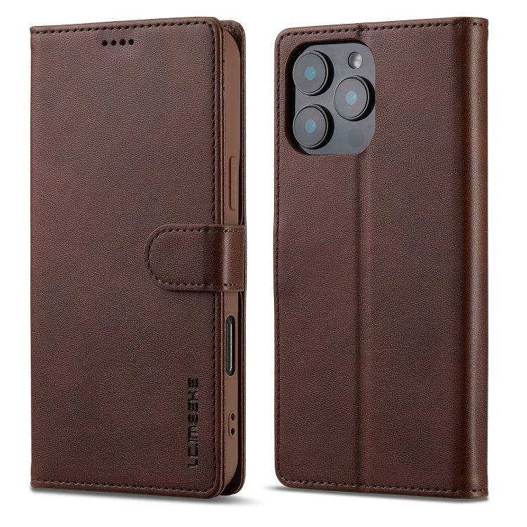 LC.IMEEKE Calf Texture Horizontal Flip Leather Case For iPhone 16 Pro Max(Brown) - iPhone 16 Pro Max Cases by LC.IMEEKE | Online Shopping South Africa | PMC TechLife | Buy Now Pay Later Mobicred