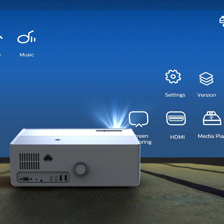 D4000 1080P HD Home Portable LED Projector(AU Plug) - LED Projector by PMC TechLife | Online Shopping South Africa | PMC TechLife | Buy Now Pay Later Mobicred