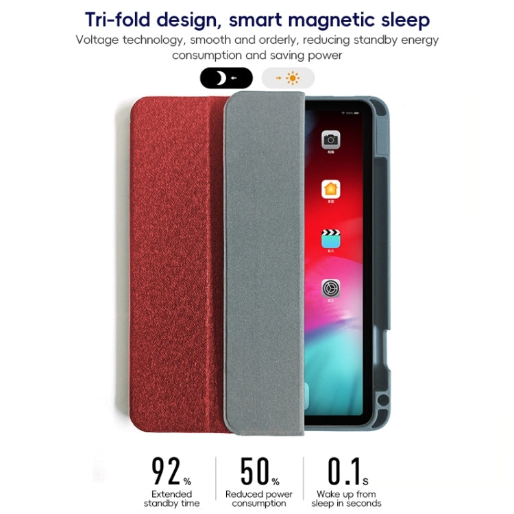 For iPad 2025 / 2022 ZGA Tri-Fold Voltage Smart Leather Tablet Case(Grey) - free shipping - PMc TechLife - Order now!
