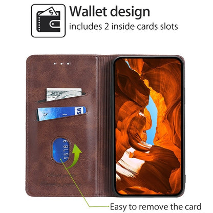 For Motorola Edge 5G 2024 Cow Texture Magnetic Leather Phone Case(Dark Brown) - Motorola Cases by PMC Jewellery | Online Shopping South Africa | PMC Jewellery | Buy Now Pay Later Mobicred