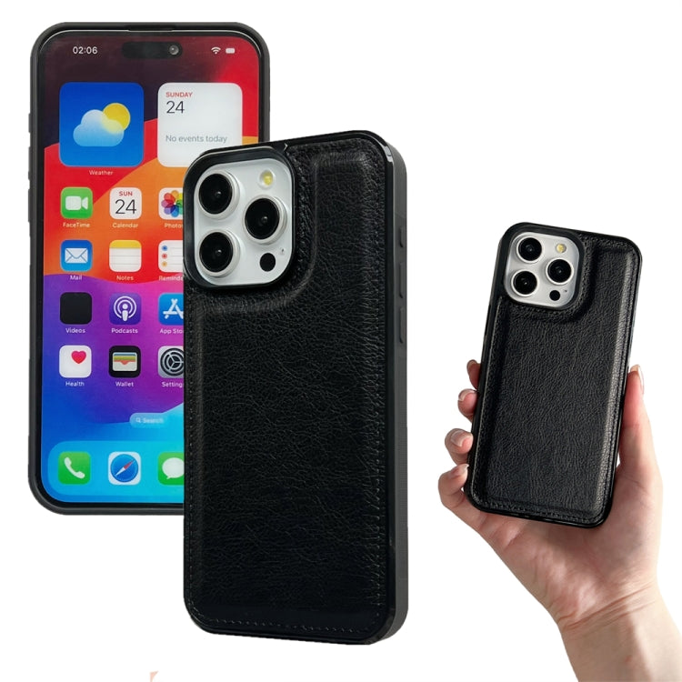 For iPhone 16 Pro Max Multifunctional Seven Cards Wallet Leather Phone Case(Black) - iPhone 16 Pro Max Cases by PMC Jewellery | Online Shopping South Africa | PMC Jewellery | Buy Now Pay Later Mobicred