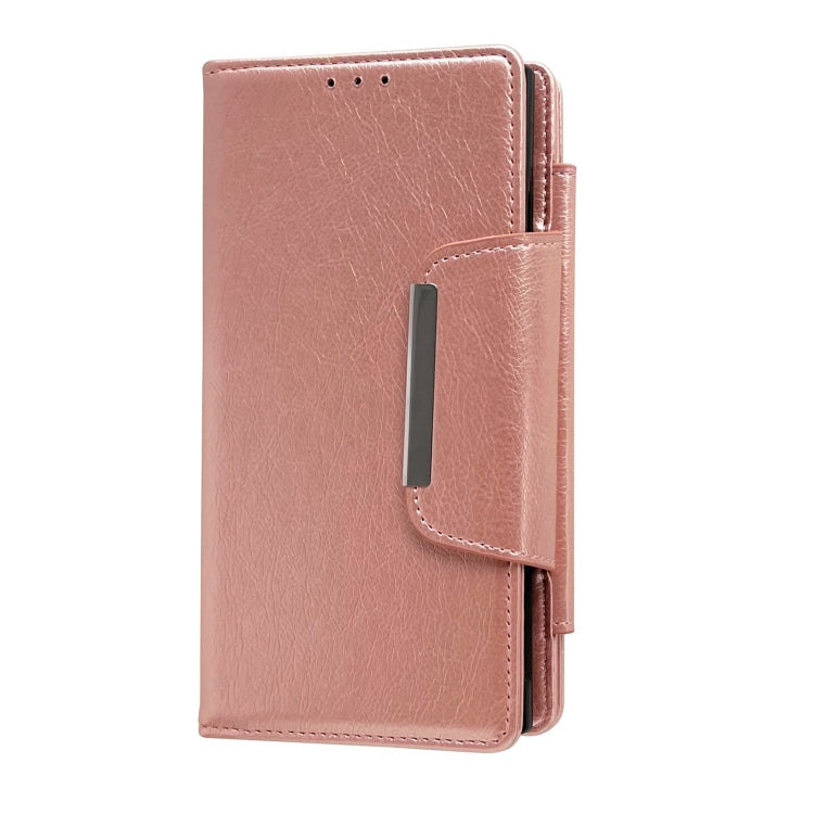 For Google Pixel 9 / Pixel 9 Pro Multifunctional 7-Card Wallet Leather Phone Case(Rose Gold) - Google Cases by PMC Jewellery | Online Shopping South Africa | PMC Jewellery | Buy Now Pay Later Mobicred